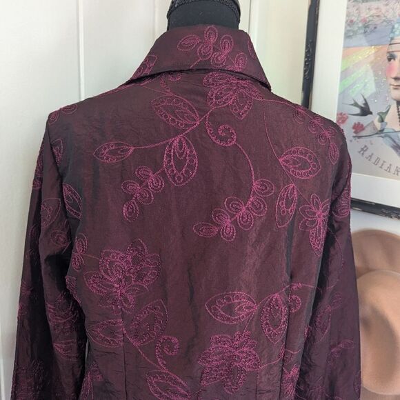 Naracamicie Embroidered Top Shacket MD Whimsigoth Witchy Fairycore Grunge Glam - Picture 8 of 11